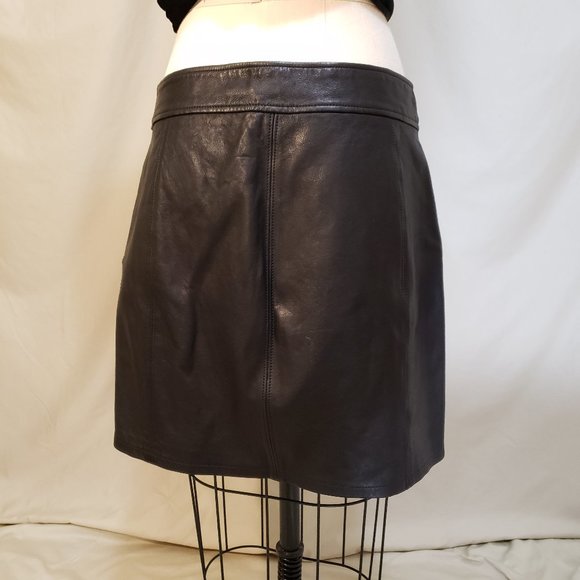 ❣Host Pick❣ POLO Ralph Lauren Blue Label Sheep Leather Skirt - Picture 6 of 8